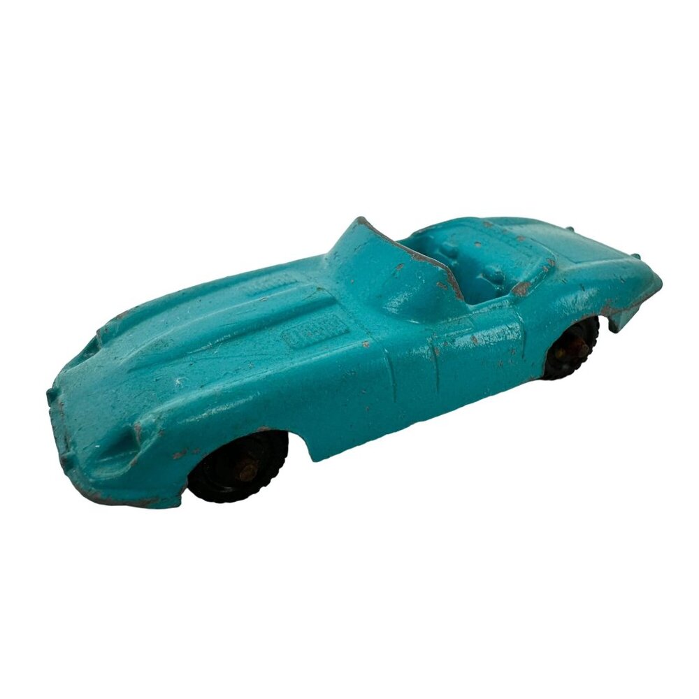 Midgetoy Jaguar Aqua Sports Car Metal Vintage Die Cast Model